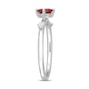Thumbnail Image 2 of Garnet & White Topaz Ring Sterling Silver