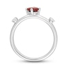 Thumbnail Image 2 of Garnet & White Topaz Ring Sterling Silver