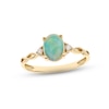 Thumbnail Image 0 of Opal & Diamond Ring 1/20 ct tw Round-cut 10K Yellow Gold