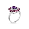 Thumbnail Image 2 of Amethyst, Rhodolite Garnet & Diamond Ring Sterling Silver