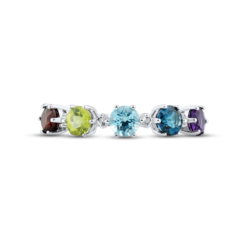 Main Image 3 of Multi-Stone Ring Sterling Silver