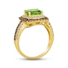 Thumbnail Image 2 of Le Vian Peridot Ring 1 ct tw Diamonds 14K Honey Gold