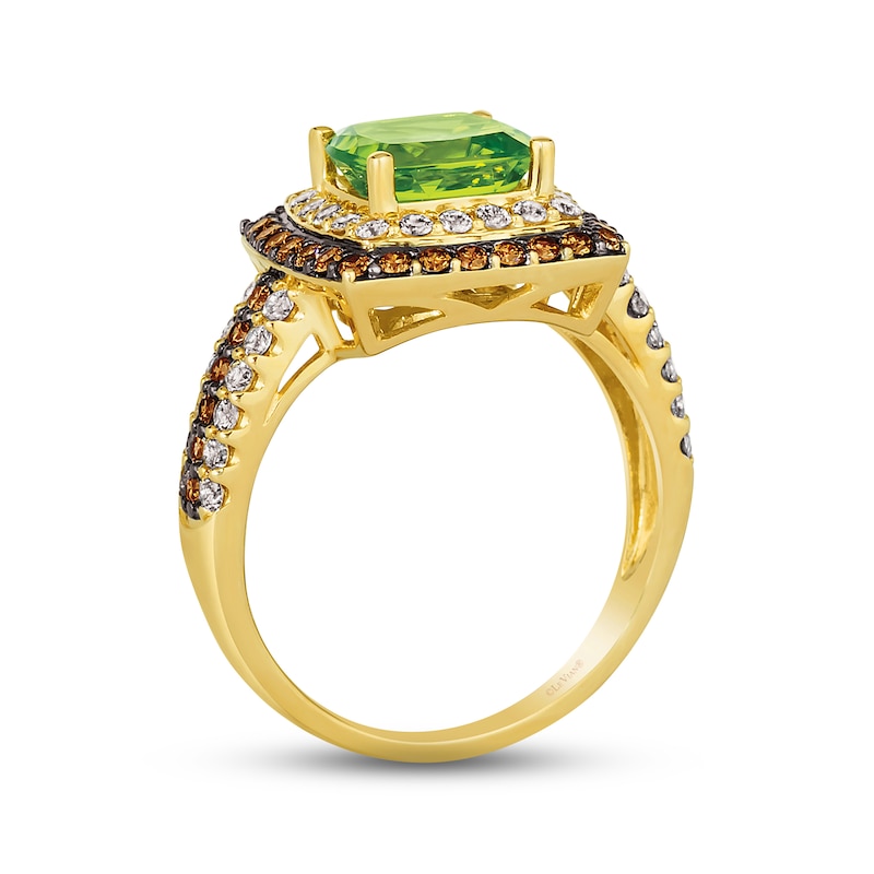Le Vian Peridot Ring 1 ct tw Diamonds 14K Honey Gold