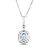 Thumbnail Image 2 of Le Vian Chocolatier Aquamarine Necklace 1/5 ct tw Diamonds 14K Vanilla Gold 19"