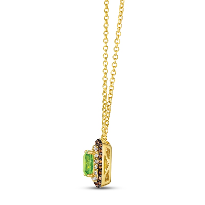Main Image 2 of Le Vian Peridot Necklace 1/2 ct tw Diamonds 14K Honey Gold 19&quot;