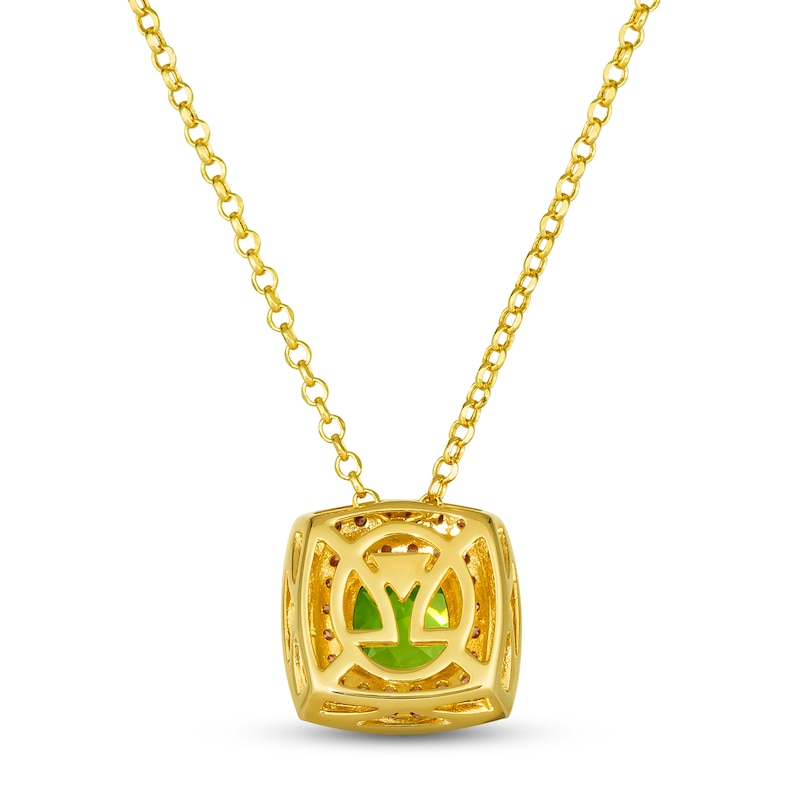 Main Image 3 of Le Vian Peridot Necklace 1/2 ct tw Diamonds 14K Honey Gold 19&quot;