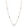 Le Vian Cultured Pearl Necklace 1/4 ct tw Diamonds 14K Strawberry Gold 19"
