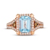 Thumbnail Image 4 of Le Vian Creme Brulee Aquamarine Ring 5/8 ct tw Diamonds 14K Strawberry Gold