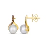 Thumbnail Image 2 of Le Vian Cultured Pearl Earrings 1/8 ct tw Diamonds 14K Honey Gold