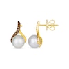 Thumbnail Image 3 of Le Vian Cultured Pearl Earrings 1/8 ct tw Diamonds 14K Honey Gold