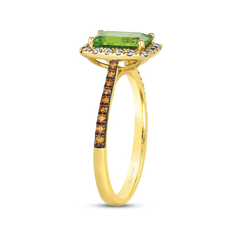 Le Vian Creme Brulee Peridot Ring 3/8 ct tw Diamonds 14K Honey Gold