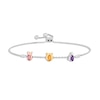 Thumbnail Image 1 of Disney Treasures Winnie the Pooh Multi-Gemstone Bolo Bracelet Sterling Silver & 10K Two-Tone Gold 9.5&quot;