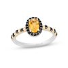 Thumbnail Image 1 of Disney Treasures Winnie the Pooh Citrine & Black Diamond Ring 1/5 ct tw Sterling Silver & 10K Yellow Gold