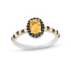 Thumbnail Image 0 of Disney Treasures Winnie the Pooh Citrine & Black Diamond Ring 1/5 ct tw Sterling Silver & 10K Yellow Gold