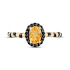 Disney Treasures Winnie the Pooh Citrine & Black Diamond Ring 1/5 ct tw Sterling Silver & 10K Yellow Gold