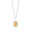 Thumbnail Image 1 of Disney Treasures Winnie the Pooh Citrine & Diamond Necklace 1/15 ct tw Sterling Silver & 10K Yellow Gold 17&quot;