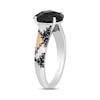 Thumbnail Image 2 of Disney Treasures The Nightmare Before Christmas Black Onyx & Diamond Ring 1/20 ct tw Sterling Silver & 10K Rose Gold