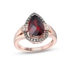 Le Vian Garnet Ring 1/4 ct tw Diamonds 14K Strawberry Gold