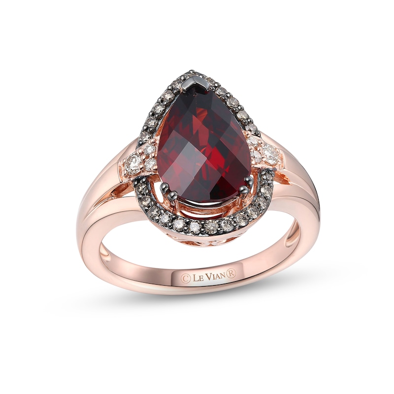 Main Image 1 of Le Vian Garnet Ring 1/4 ct tw Diamonds 14K Strawberry Gold