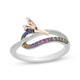 Disney Treasures Up &quot;Kevin&quot; Multi-Gemstone Ring 1/15 ct tw Sterling Silver & 10K Two-Tone Gold