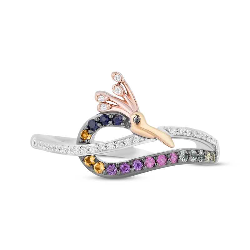 Disney Treasures Up "Kevin" Multi-Gemstone Ring 1/15 ct tw Sterling Silver & 10K Two-Tone Gold