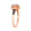 Thumbnail Image 2 of Le Vian Creme Brulee Morganite Ring 1/6 ct tw Diamonds 14K Strawberry Gold