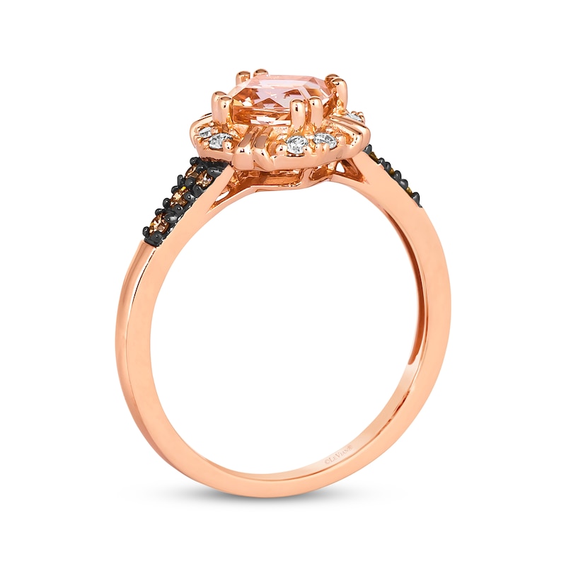 Main Image 3 of Le Vian Creme Brulee Morganite Ring 1/6 ct tw Diamonds 14K Strawberry Gold