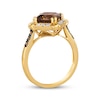 Thumbnail Image 1 of Le Vian Creme Brulee Chocolate Quartz Ring 1/5 ct tw Diamonds 14K Honey Gold