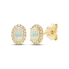 Thumbnail Image 1 of Opal & Diamond Earrings 1/10 ct tw Round-cut 10K Yellow Gold