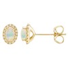 Thumbnail Image 2 of Opal & Diamond Earrings 1/10 ct tw Round-cut 10K Yellow Gold