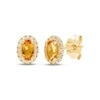 Thumbnail Image 0 of Citrine & Diamond Earrings 1/10 ct tw Round-cut 10K Yellow Gold