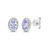 Thumbnail Image 1 of Tanzanite & Diamond Earrings 1/10 ct tw Round-cut 10K White Gold