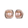 Thumbnail Image 1 of Le Vian Creme Brulee Pink Cultured Pearl Earrings 1 ct tw Diamonds 14K Strawberry Gold