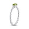 Thumbnail Image 1 of Peridot Octagon Beaded Ring Sterling Silver
