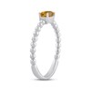 Thumbnail Image 1 of Citrine Octagon Beaded Ring Sterling Silver