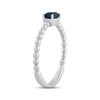 Thumbnail Image 1 of London Blue Topaz Octagon Beaded Ring Sterling Silver