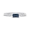Thumbnail Image 2 of London Blue Topaz Octagon Beaded Ring Sterling Silver
