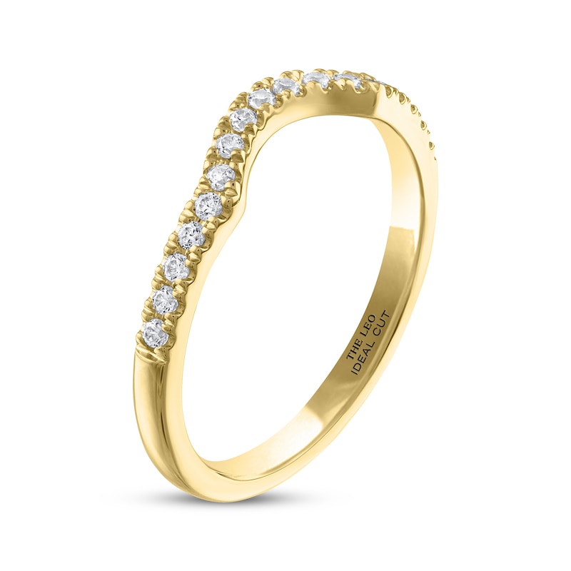 Main Image 2 of THE LEO Ideal Cut Round-Cut Diamond Wedding Band 1/6 ct tw 14K Yellow Gold