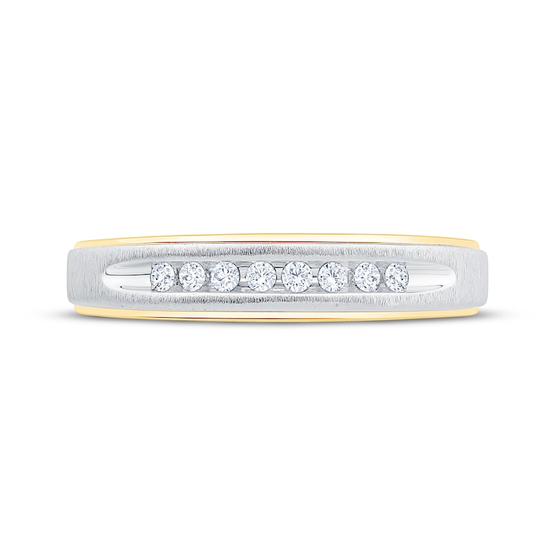 Main Image 3 of Now + Forever Diamond Wedding Band 1/10 ct tw 10K Two-Tone Gold