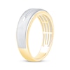 Thumbnail Image 2 of Now + Forever Men's Diamond Wedding Band 1/10 ct tw 10K Two-Tone Gold