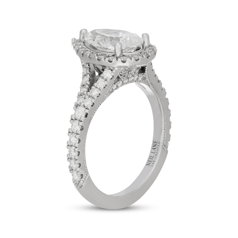 Main Image 2 of Neil Lane Artistry Pear-Shaped Lab-Grown Diamond Engagement Ring 3 ct tw 14K White Gold