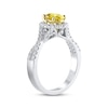 Thumbnail Image 1 of Lab-Created Diamonds by KAY Yellow & White Oval-Cut Engagement Ring 1-1/2 ct tw 14K White Gold