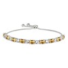 Thumbnail Image 1 of Citrine & White Lab-Created Sapphire Bolo Bracelet Sterling Silver