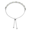 Thumbnail Image 2 of Peridot & White Lab-Created Sapphire Bolo Bracelet Sterling Silver