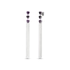 Thumbnail Image 1 of Amethyst Chain Drop Earrings Sterling Silver