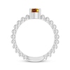 Thumbnail Image 1 of Citrine Pear Beaded Ring Sterling Silver