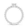 Thumbnail Image 3 of Aquamarine Oval Beaded Ring Sterling Silver