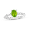 Thumbnail Image 0 of Peridot Oval Beaded Ring Sterling Silver