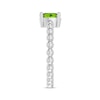 Thumbnail Image 1 of Peridot Oval Beaded Ring Sterling Silver