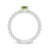 Thumbnail Image 2 of Peridot Oval Beaded Ring Sterling Silver